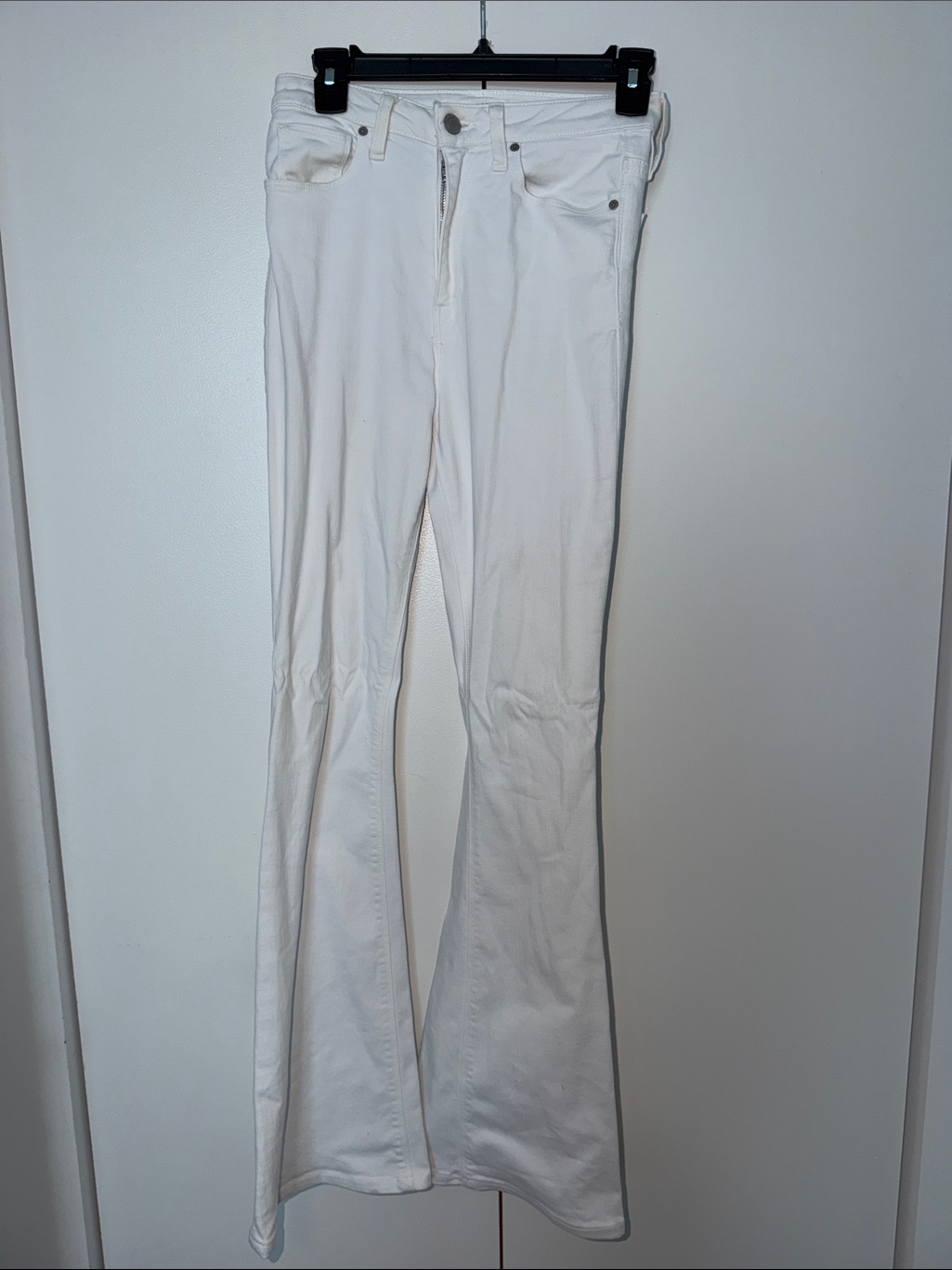 Hudson Jeans White Flare Stretch Denim
